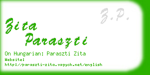 zita paraszti business card